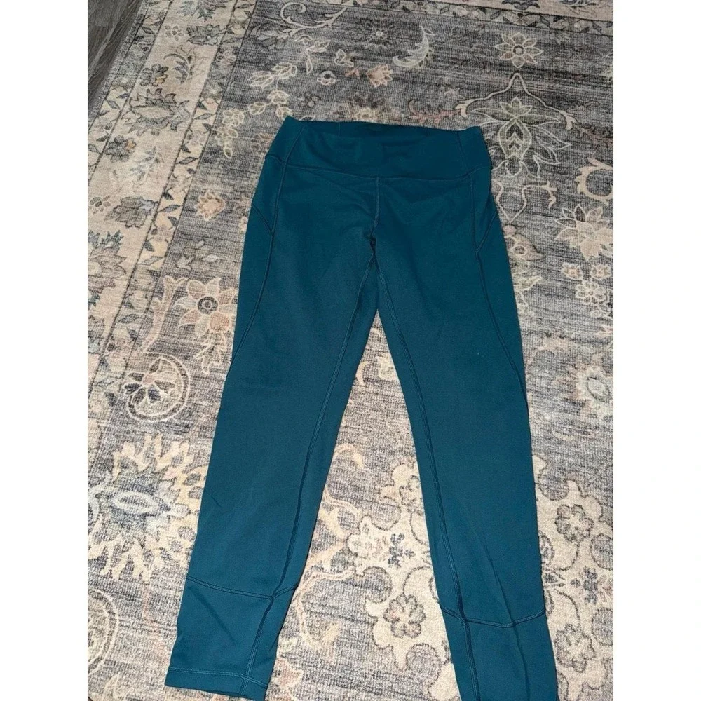 Lululemon Green Jasper Leggings Cropped